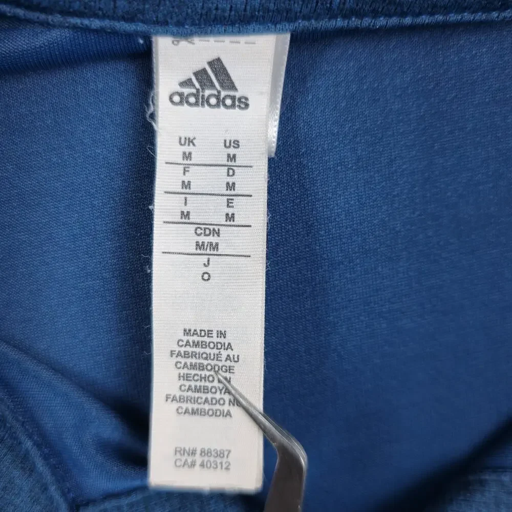 Adidas Mens Medium Teal Climachill Short Sleeve Polo Shirt